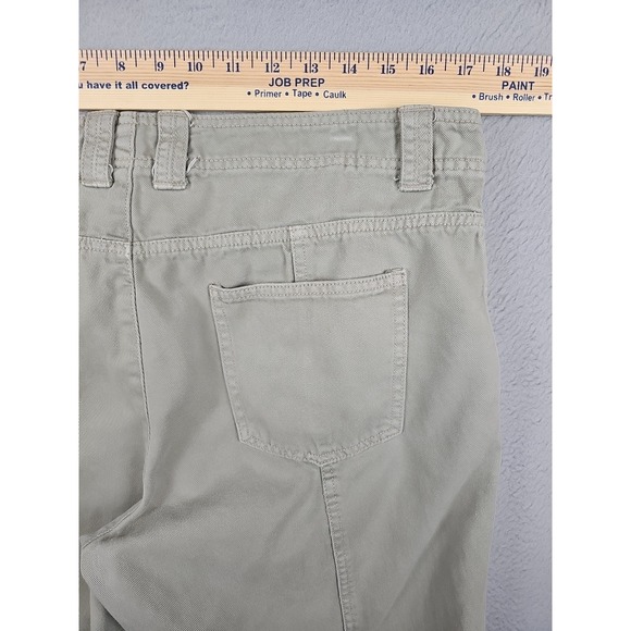 Aeropostale Low Rise Flare Jeans Women's Size 12 34x31 Light Gray Front Seam - Picture 7 of 8